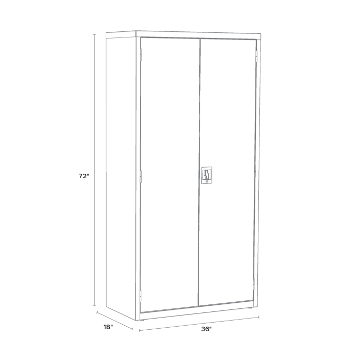 Storage Cabinet, 18D x 36W x 72H | Hirsh Office